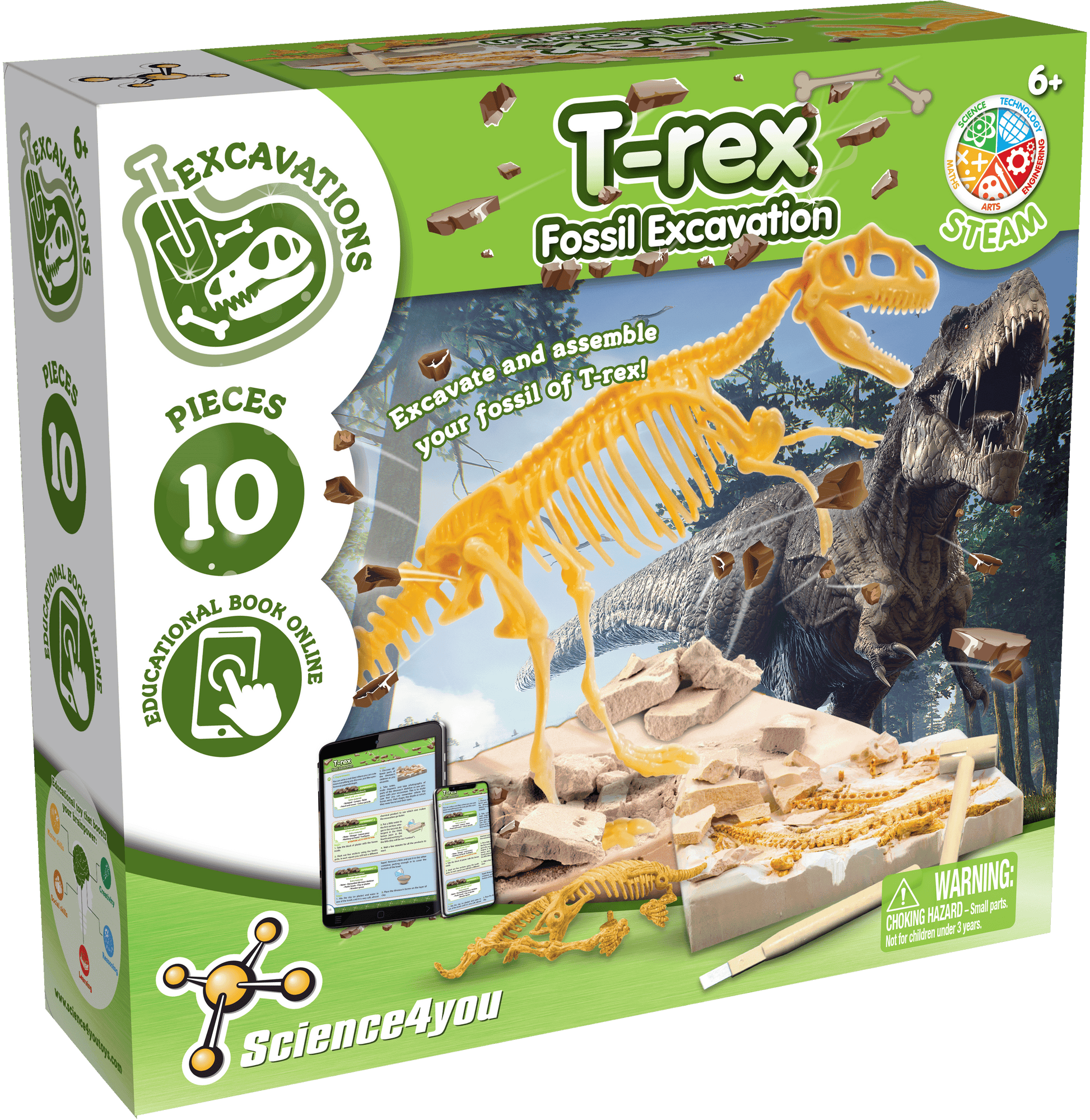 T-Rex Fossil Digging Kit for Kids 6 7 8+