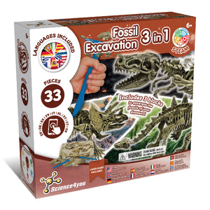 Dinosaur Fossil Excavation 3-in-1