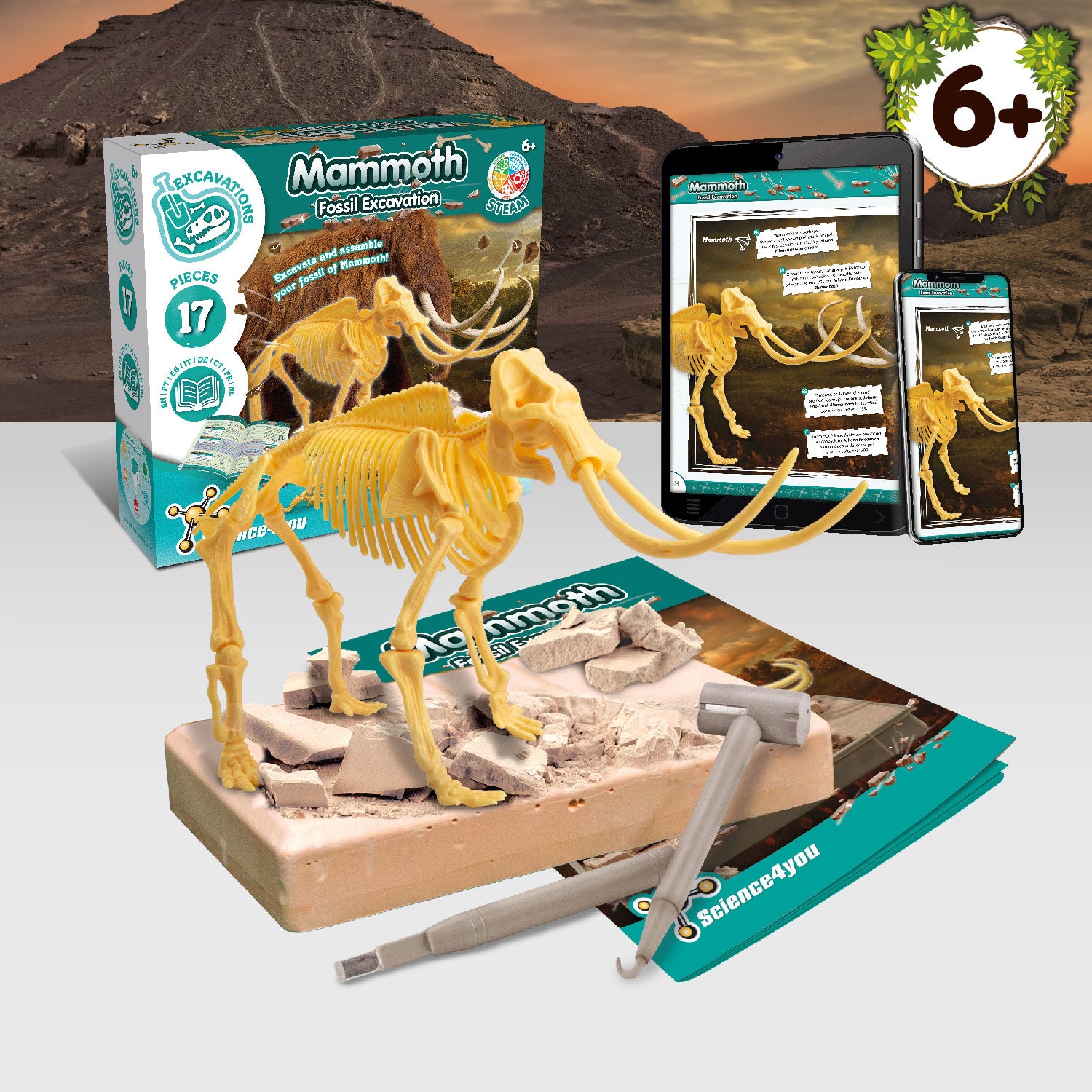Mammoth Fossil Hunting Kit for Kids