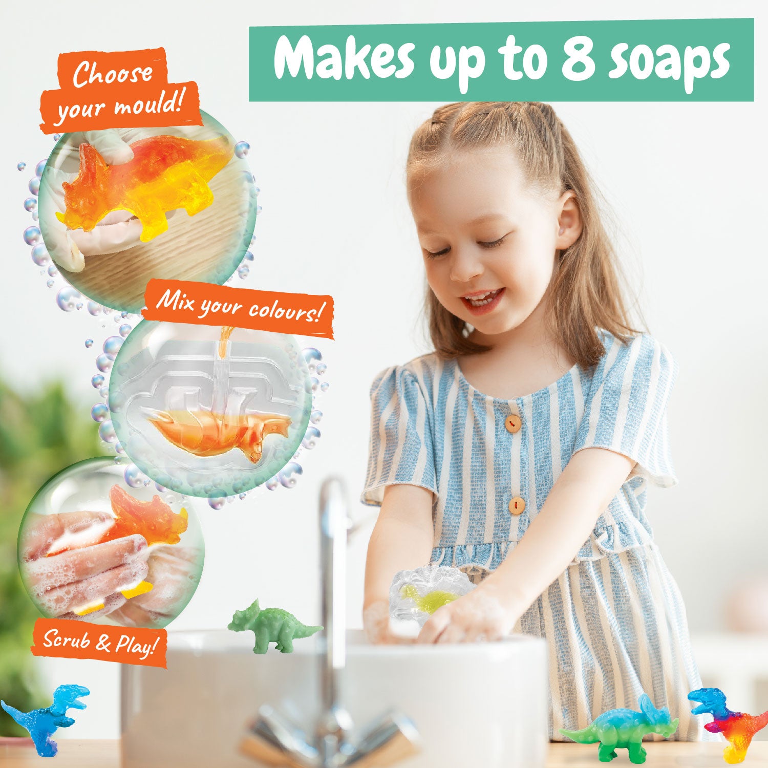 Dinosaur Soap Making Kit for Kids 8 9 10+