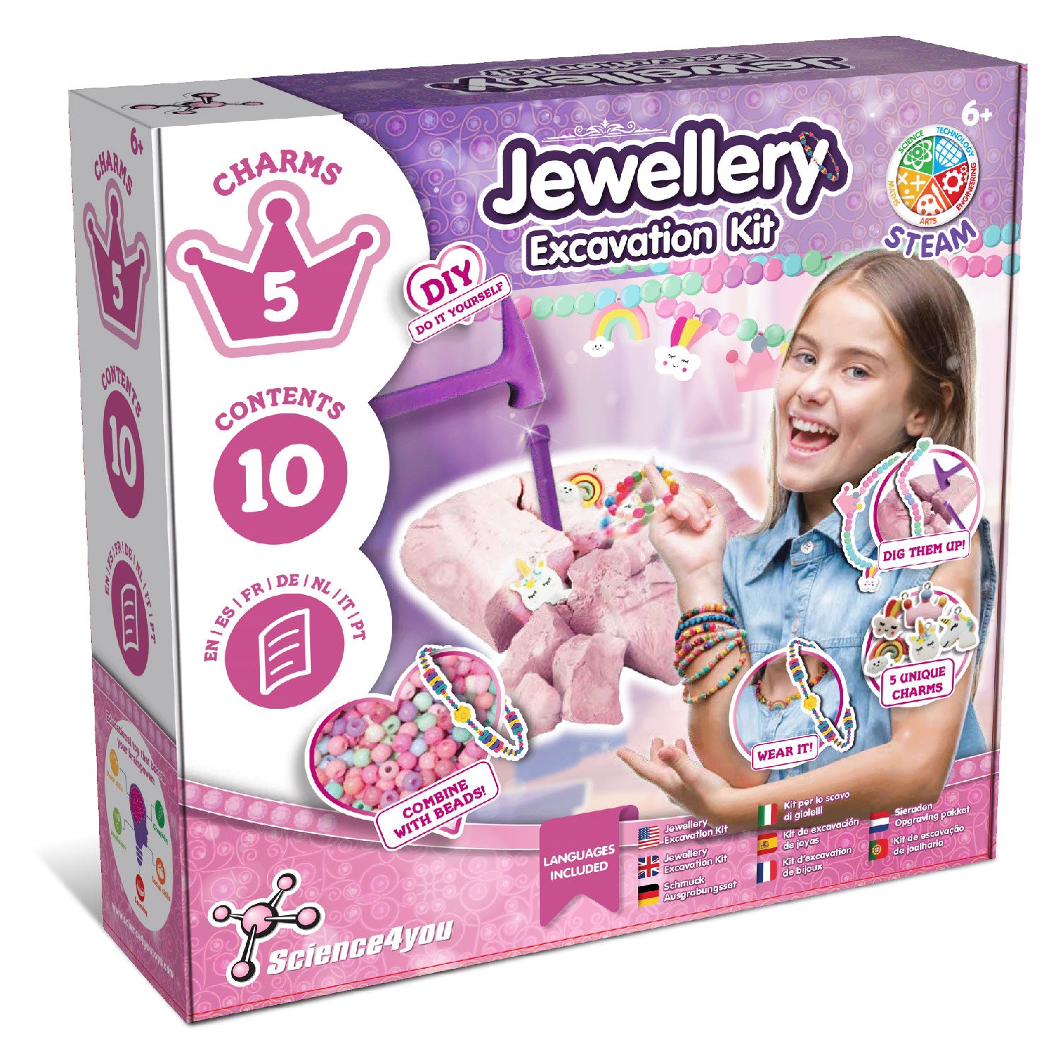 Jewellery Excavation Kit for Kids Ages 6 7 8 9+