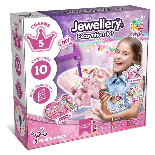 Jewellery Excavation Kit for Kids Ages 6 7 8 9+