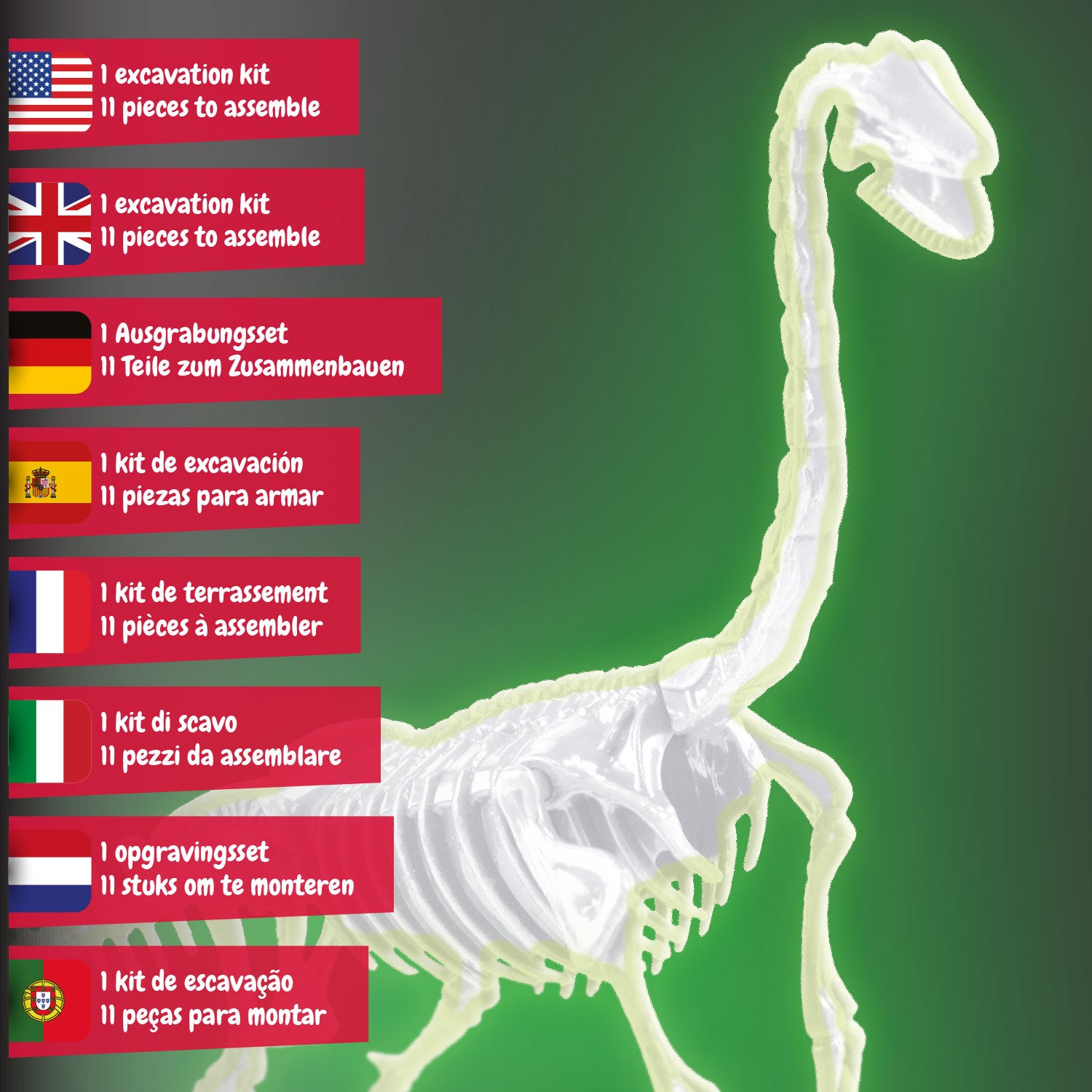 Science4you Brachiosaurus Fossil Digging Kit for Kids Ages 6 7 8+