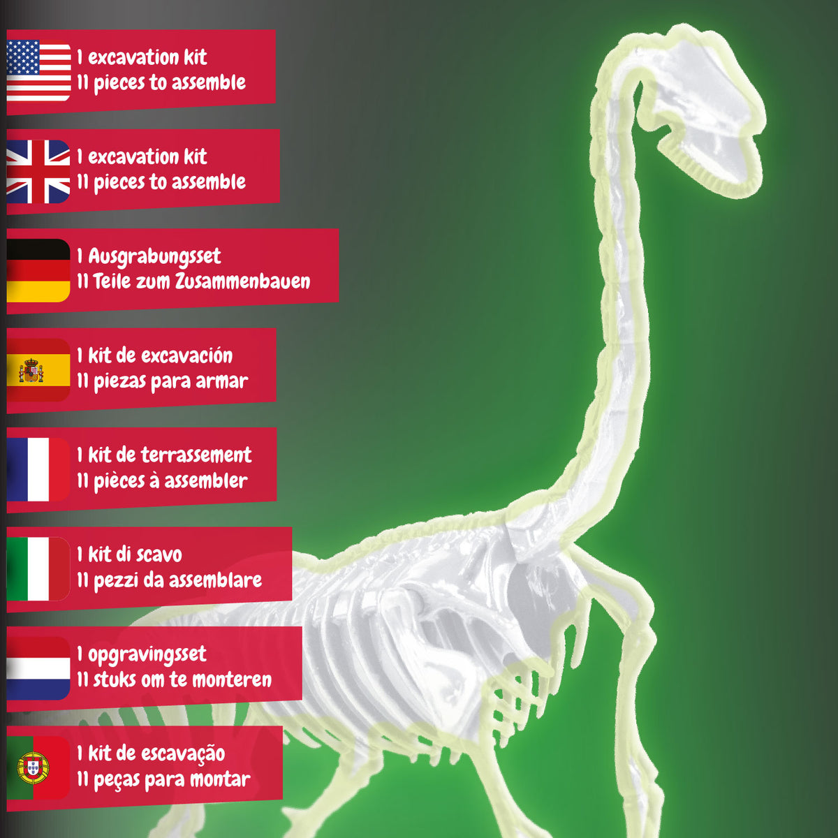 Brachiosaurus Fossil Digging Kit for Kids Ages 6 7 8+