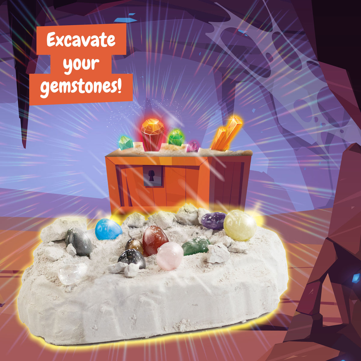 Gemstones Dig Kit for Kids Ages 6 7 8 9+
