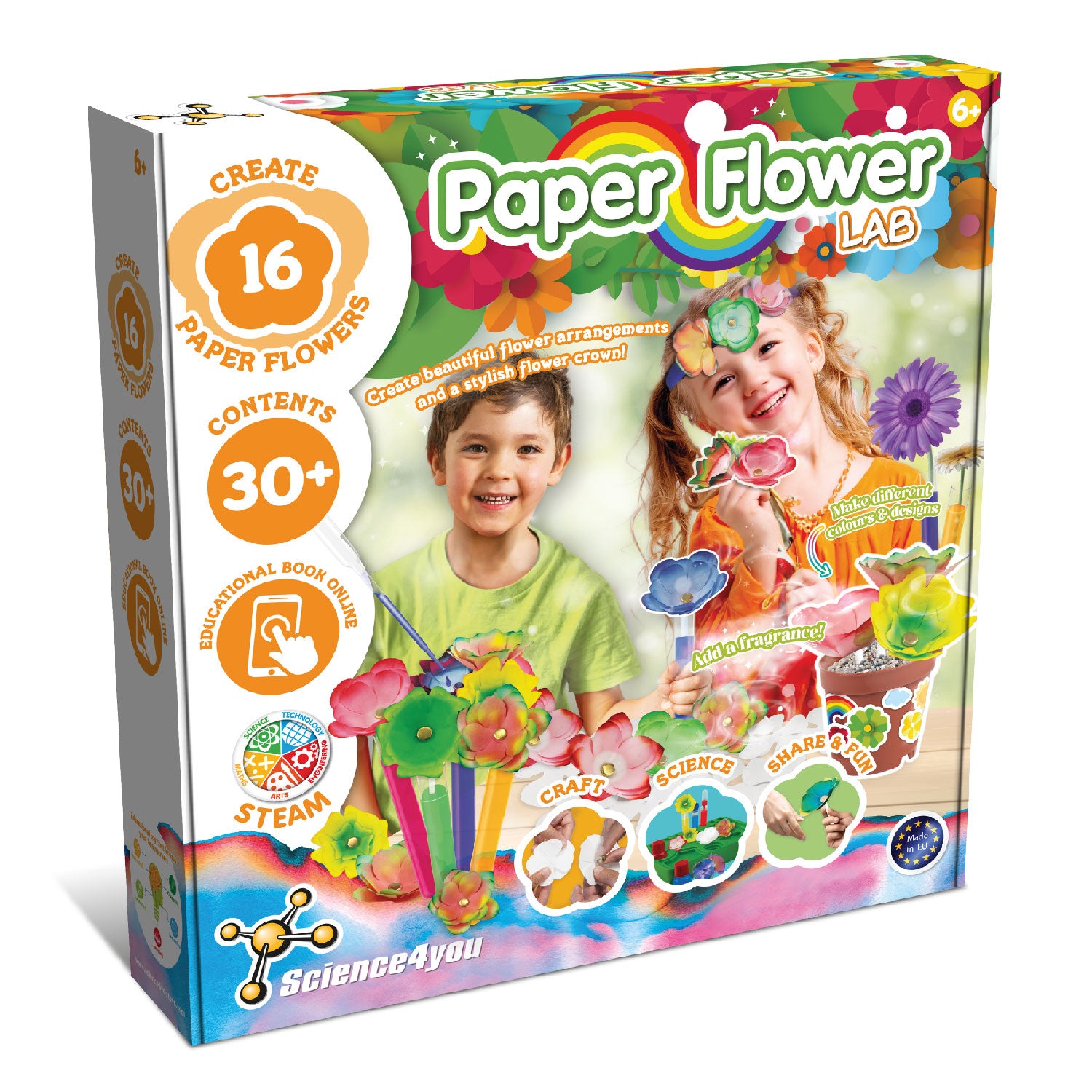 Paper Flower Making Kit for Kids Ages 6 7 8 9+