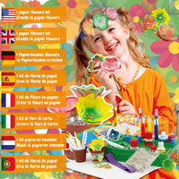 Paper Flower Making Kit for Kids Ages 6 7 8 9+