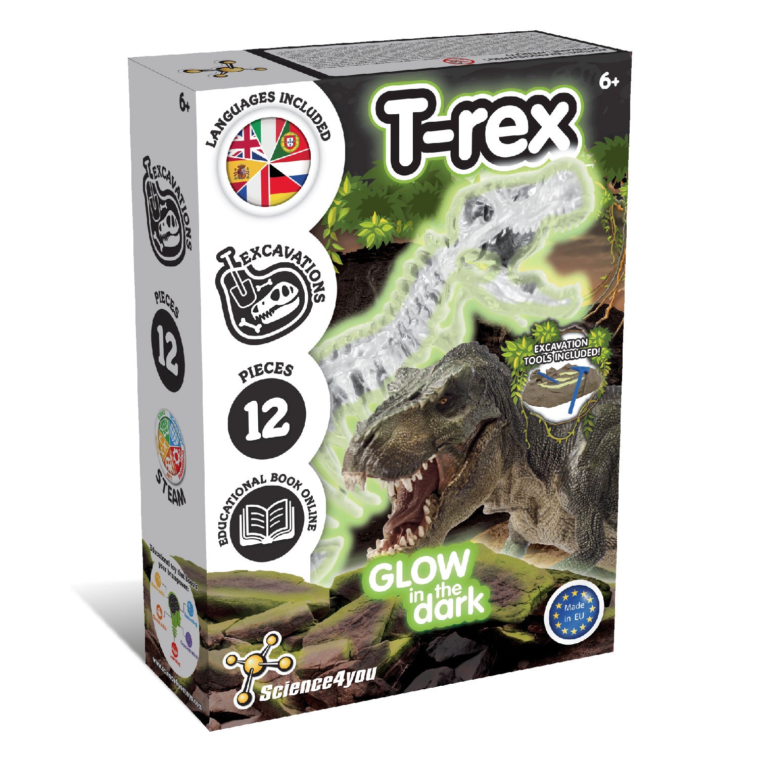 Science4you T-Rex Fossil Digging Kit for Kids Ages 6 7 8