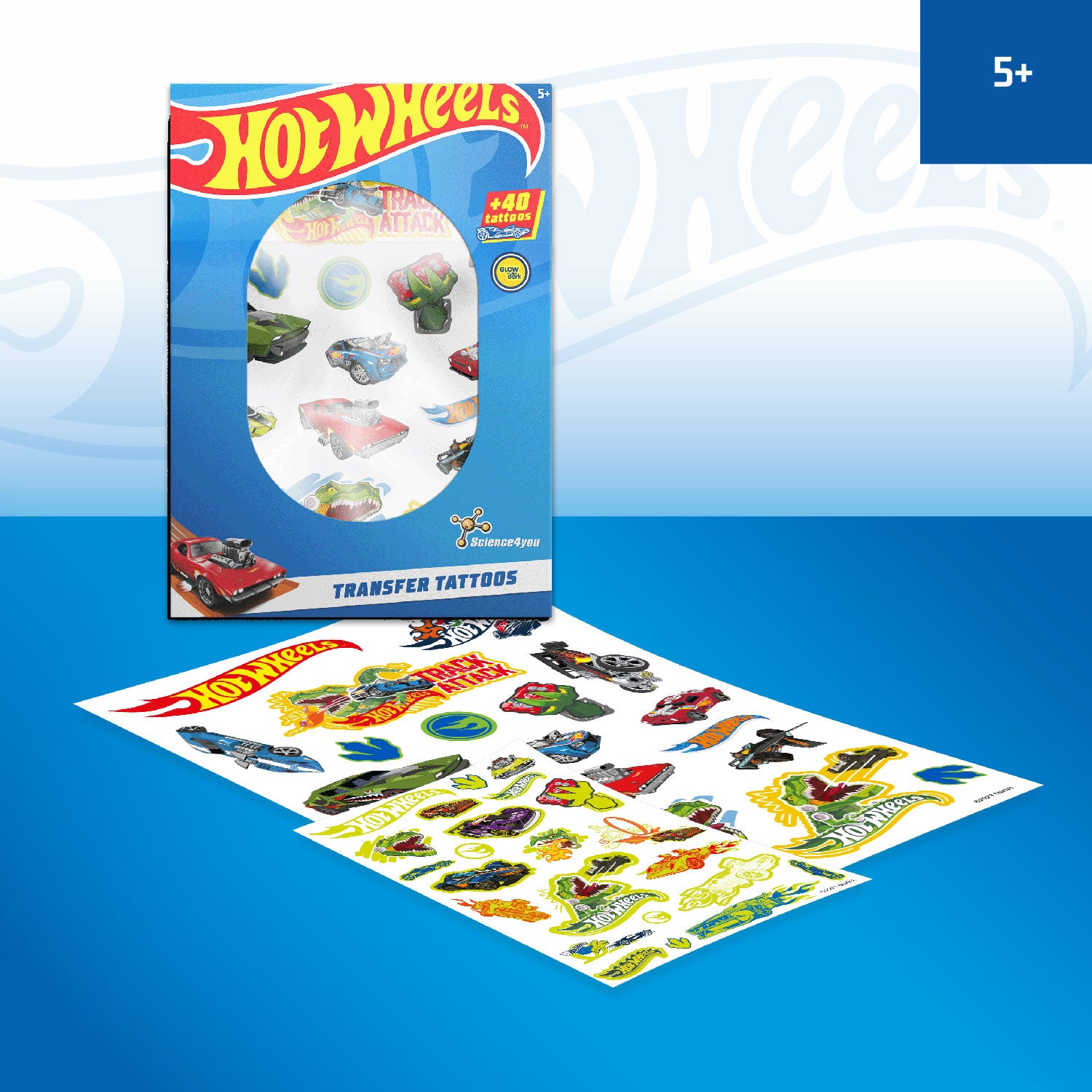 Hot Wheels Temporary Tattoos for Kids Ages 5 6 7 8 9