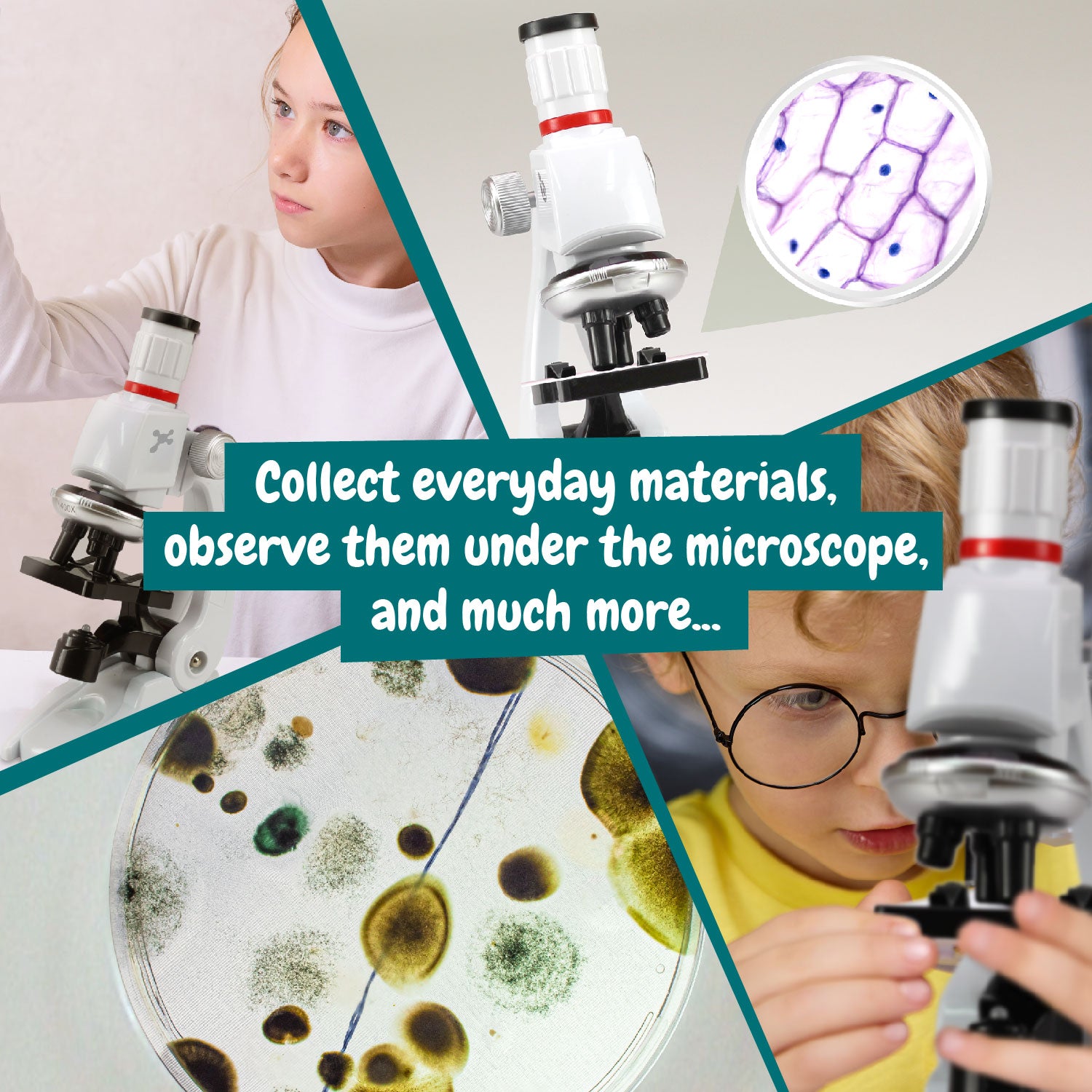 Microscope Science Kit for Kids 6 7 8+