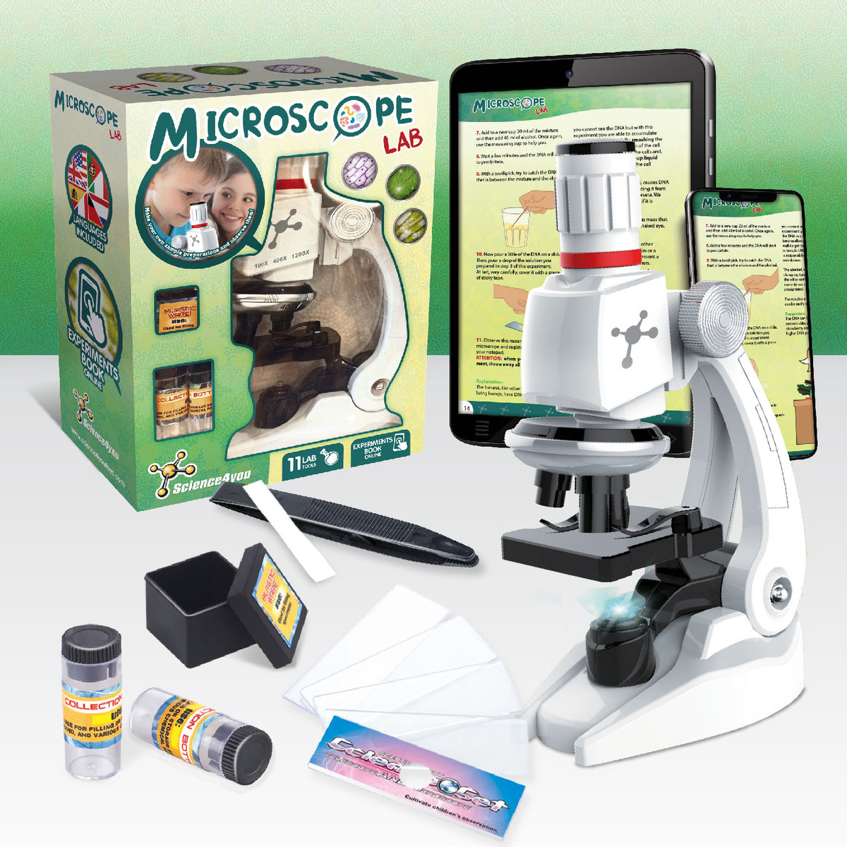 Microscope Science Kit for Kids 6 7 8+