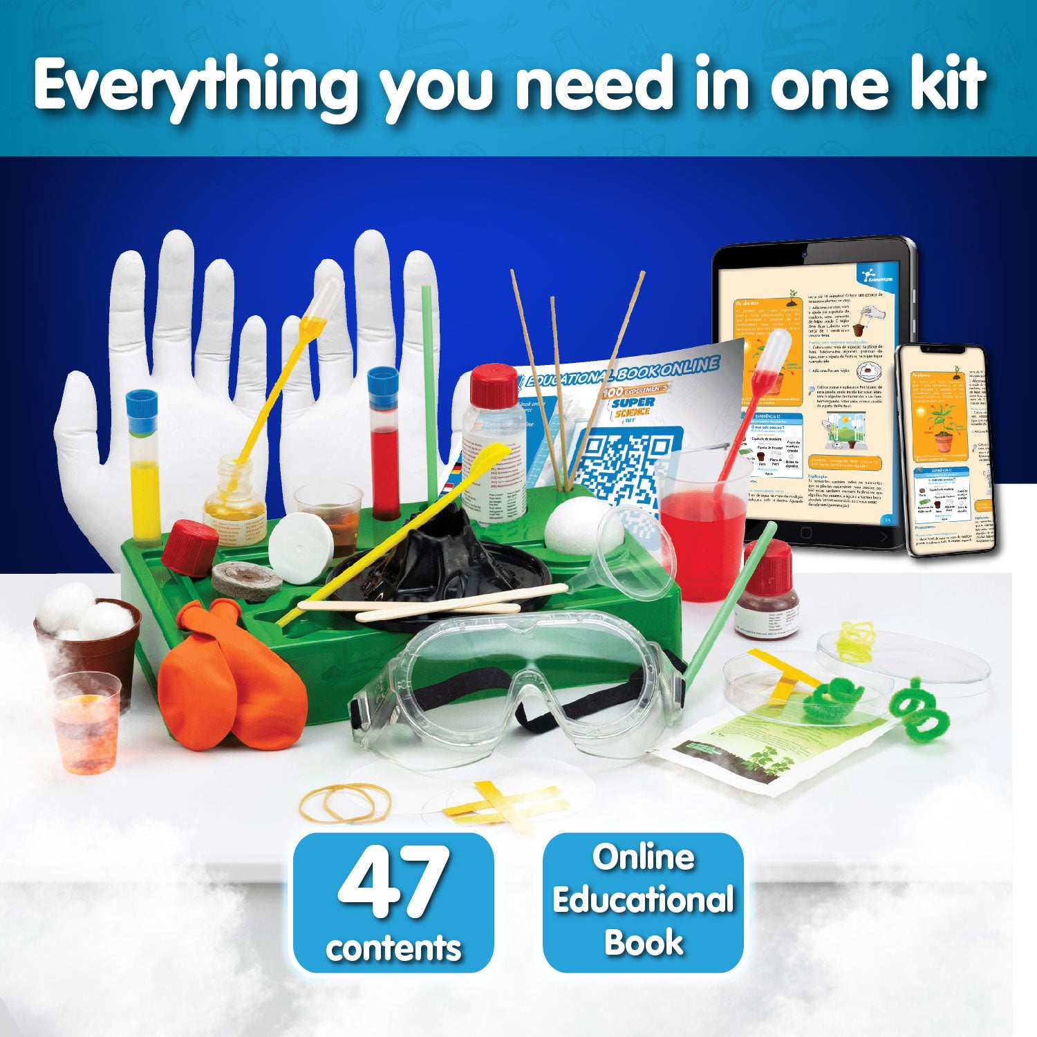 Science Kit 100 Experiments Ages 8-12