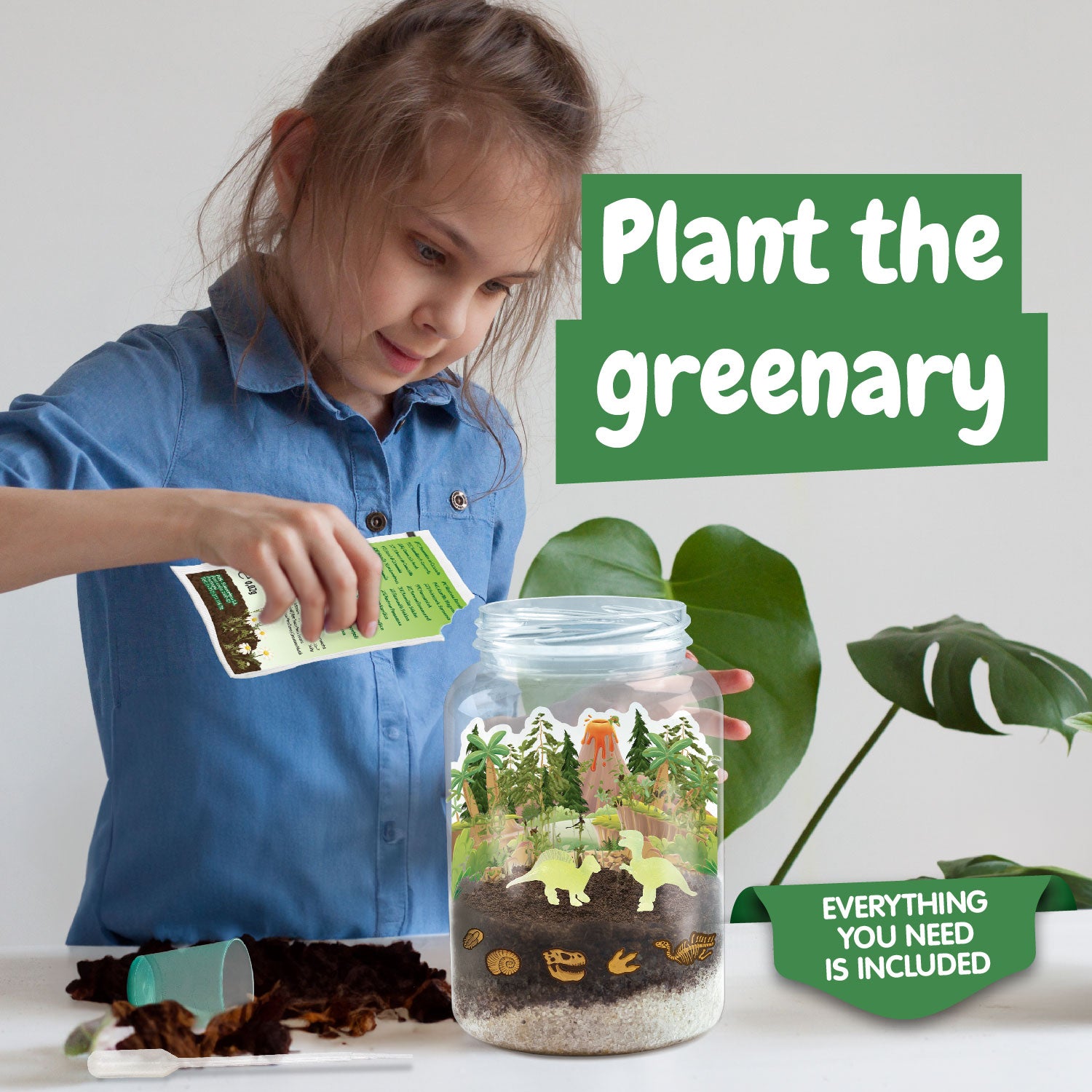 Science4you Dinosaur Terrarium Kit for Kids Ages 6 7 8+