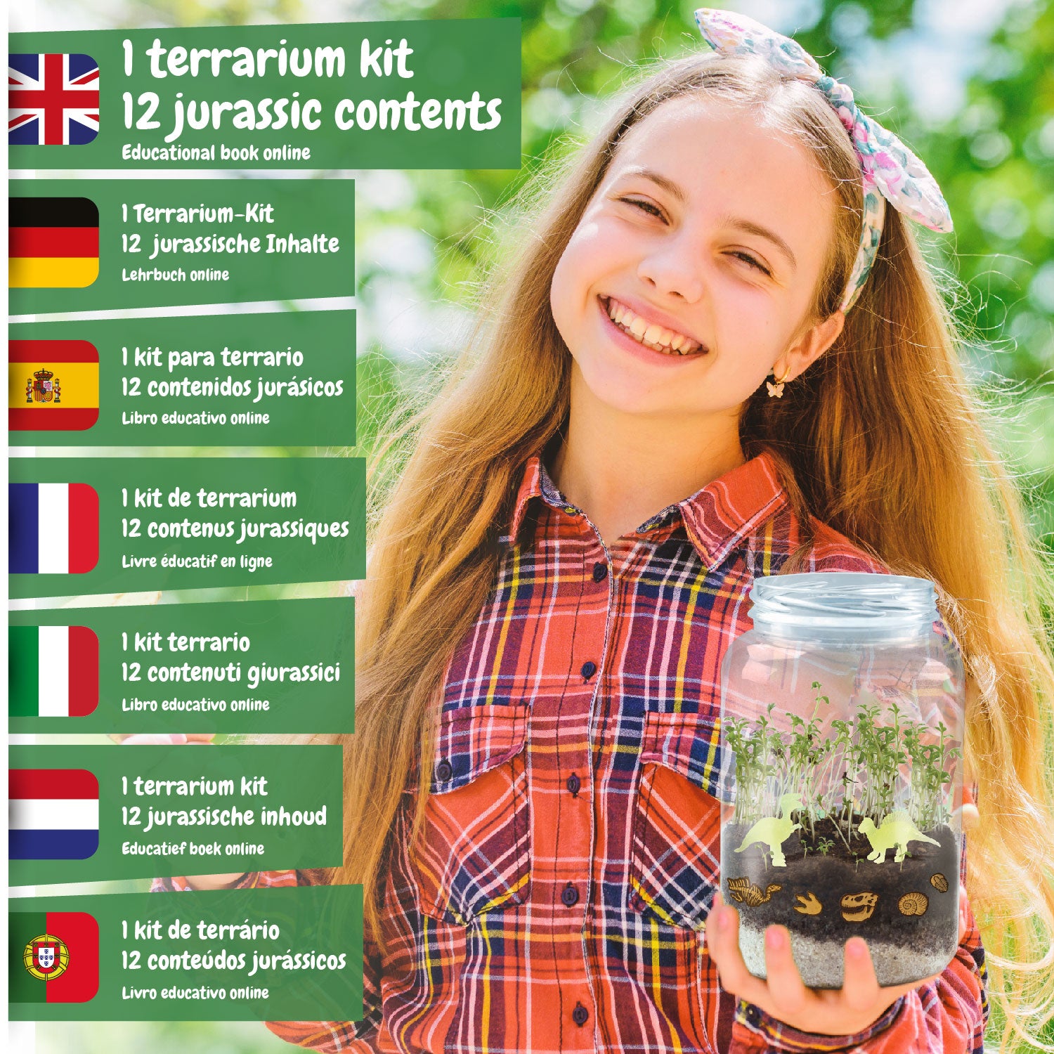 Science4you Dinosaur Terrarium Kit for Kids Ages 6 7 8+